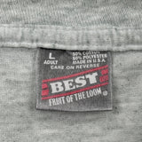 Fruit Of The Loom Single Stitch T-Shirt - Large Gray Cotton Blend