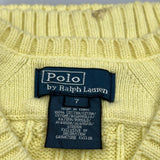 Age 6 Polo By Ralph Lauren Striped Sweater Vest - XS Yellow Cotton