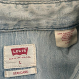 Levis Denim Shirt - Large Light Wash Denim