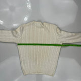 Ralph Lauren Sport Cable Knit Sweater - Medium Cream Cotton