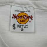Single Stitch Hard Rock Cafe Graphic T-Shirt - Small White Cotton