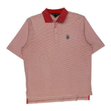 Polo By Ralph Lauren Striped Polo Shirt - Large Red Cotton