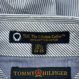 Tommy Hilfiger Striped Shirt - Large Blue Cotton