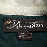 Black Brown Rugby Shirt - 2XL Green Cotton