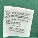 Made In USA Single Stitch Anvil College T-Shirt - XL Green Cotton