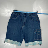 Fox Cargo Shorts - 36W 12L Light Wash Cotton