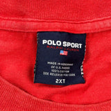 Polo Sport Spellout T-Shirt - 2XL Red Cotton
