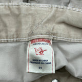 True Religion Jeans - 34W 31L Beige Cotton