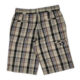 Regular Fit Dickies Checked Shorts - 34W 13L Beige Cotton