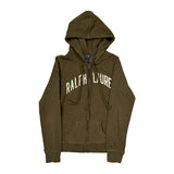 Polo Jeans Company Ralph Lauren Spellout Hoodie - Medium Brown Cotton Blend
