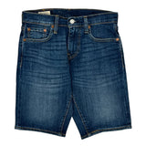 Levis Denim Shorts - 28W UK 8 Dark Wash Cotton Blend