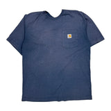 Carhartt T-Shirt - Large Blue Cotton