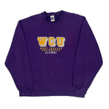 West Chester University Alumni Russell Athletic College Sweatshirt - Large Purple Cotton
