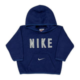 Age 4 Nike Spellout Hoodie - Small Blue Polyester