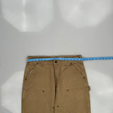 Carhartt Double Knee Carpenter Pants - 34W 32L Brown Cotton