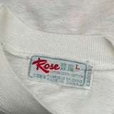 Rose Cartoon T-Shirt - Large White Cotton
