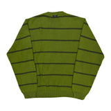 Nautica Striped Sweater - Large Green Cotton