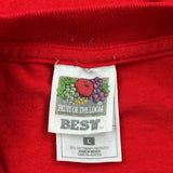 4 Bears Casino & Lodge Fruit Of The Loom Single Stitch T-Shirt - Large Red Cotton Blend