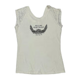 Black Hills Harley Davidson Graphic Tank Top - Medium Blue Cotton