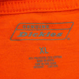 Dickies Long Sleeve T-Shirt - XL Orange Cotton