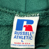 Soft Fade Made In USA Russell Athletic Hoodie - Large Green Cotton