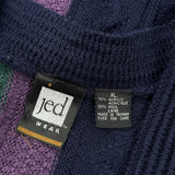 Jed Striped Cardigan - XL Multicoloured Acrylic Blend