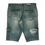 Hip Hop Point Zero Cargo Shorts - 40" Waist Dark Wash Denim