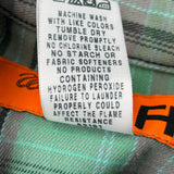 20X Fr Wrangler Checked Shirt - Medium Green Cotton Blend