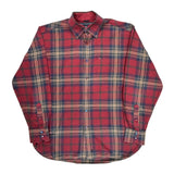 Tommy Hilfiger Checked Flannel Shirt - Medium Red Cotton