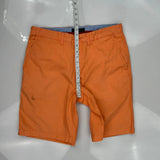 Tommy Hilfiger Chino Shorts - 34W 9L Orange Cotton