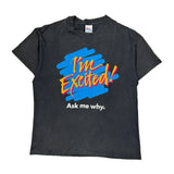 Hanes Single Stitch T-Shirt - XL Black Cotton