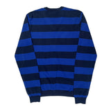 Lacoste Striped Sweater - Medium Blue Cotton