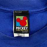 Mickey Mouse Mickey Unlimited Cartoon T-Shirt - XL Blue Cotton