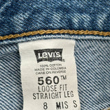 Levis 560 Jeans - 29W US 6 Blue Cotton