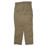 Carhartt Double Knee Carpenter Trousers - 34W 32L Beige Cotton