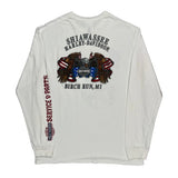 Shiawassee Harley-Davidson Birch Run, Mi Harley Davidson Graphic Long Sleeve T-Shirt - Large White Cotton