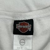 Age 24 Months Harley Davidson Graphic Playsuit - 3XS White Cotton