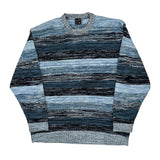 Vintage Southpole Striped Jumper - XL Blue Acrylic