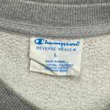 Reverse Weave Champion Sweatshirt - Large Grey Cotton