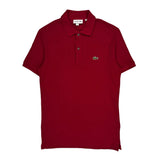 Lacoste Slim Fit Polo Shirt - Small Red Cotton