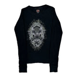 St. Charles Harley-Davidson Harley Davidson Graphic Long Sleeve T-Shirt - Small Black Cotton