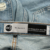 Silver Tab Levis Baggy Jeans - 28W UK 10 Light Wash Denim