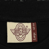 Rock Eagle Single Stitch T-Shirt - Large Black Cotton