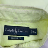 Ralph Lauren Short Sleeve Shirt - XL Yellow Cotton
