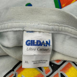 Racing Gildan Graphic T-Shirt - XL White Cotton