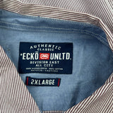 Ecko Unltd Striped Shirt - 2XL Brown Cotton