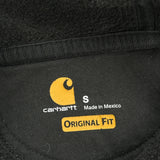 Carhartt Spellout Hoodie - Small Black Cotton