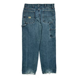 Wrangler Carpenter Jeans - 34W 32L Blue Cotton Blend