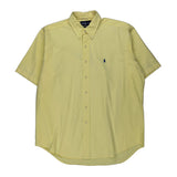 Blake Ralph Lauren Short Sleeve Shirt - Large Yellow Cotton