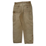 Carhartt Double Knee Carpenter Pants - 32W 31L Beige Cotton